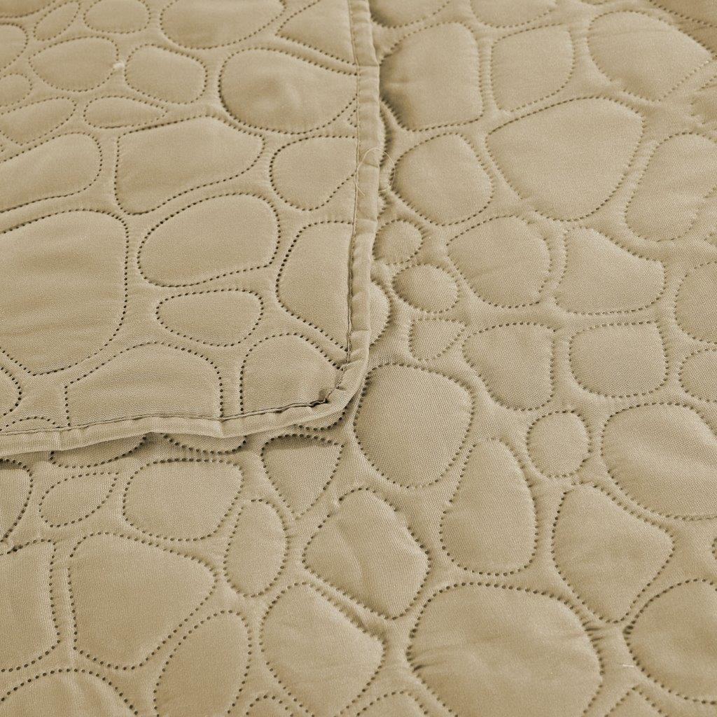 Béžový prehoz na posteľ STONE Rozmer: 200 x 220 cm