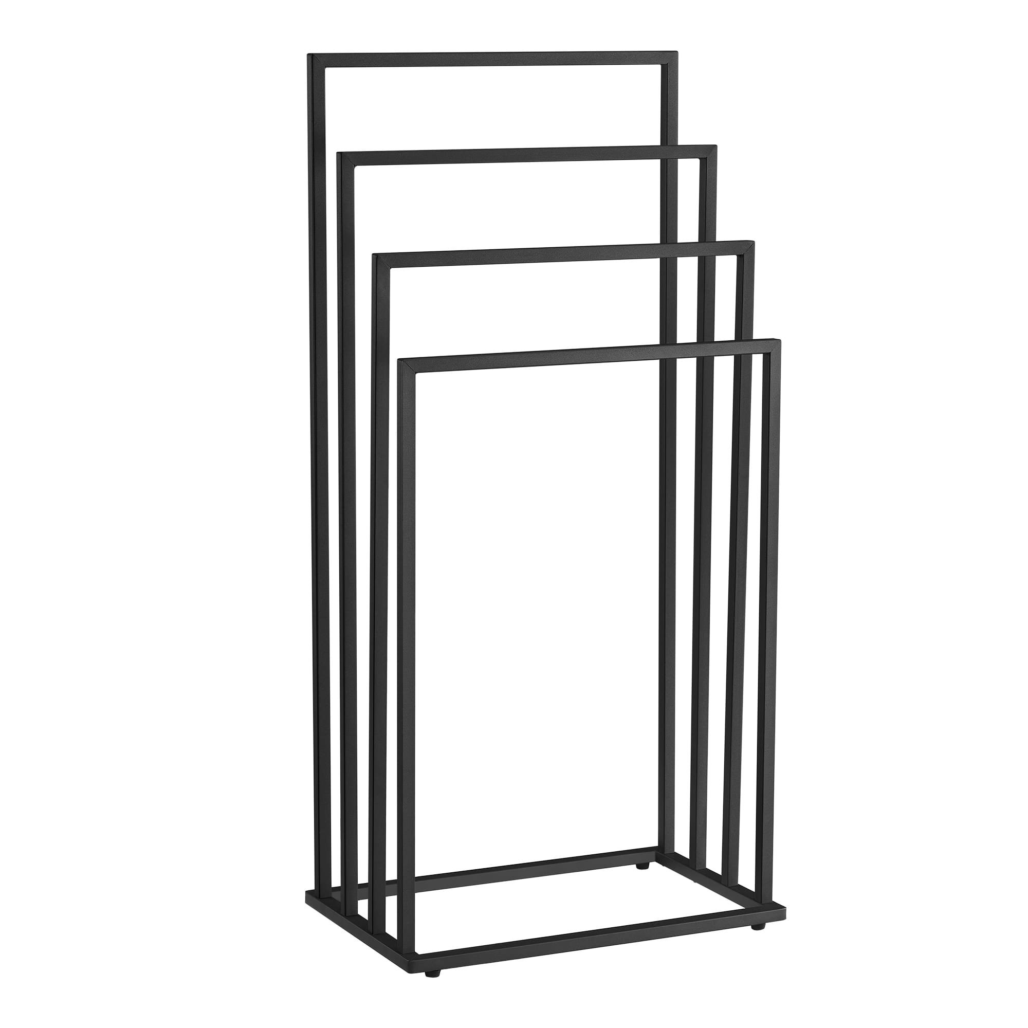 E-shop Stojan na uteráky LINESTRO kovový so 4 ramenami 93x45cm, čierny