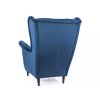 Pohodlné křeslo LADY VELVET modré – stylový ušák