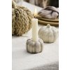 Kameninová dekorace dýně PUMPKIN STANDING Ø10 cm krémová na stůl