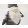 Roztomilý vánoční trpaslík GNOME 90 cm, šedý pro zimní výzdobu