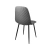 Moderní jídelní židle EVA s černými nohami a šedým čalouněním