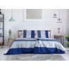 Moderní bavlněné povlečení LUKA modré s elegantním vzorem
