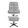 Komfortní otočné křeslo KATANIA světle šedé s měkkým čalouněním