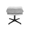 Designové otočné křeslo KATANIA světle šedé s černou podnoží