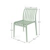 Zelená plastová židle TREGO vhodná na balkon i do kuchyně