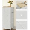 Bílá komoda HALLY se 4 zásuvkovými boxy a stabilním rámem