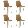 Židle TURIN hnědá sametová s elegantním prošíváním