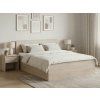 Prostorná postel SOFIA 160 x 200 cm dub sonoma s přírodním dekorem
