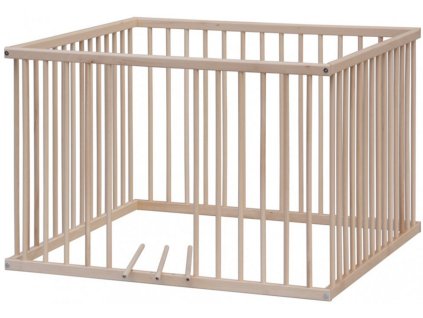 Wooden playpen Scarlett BELA - natural, 100 x 100 cm