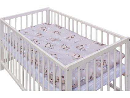 Levná postýlka s vyndavacími příčkami - bílá - 120x60 cm s výbavou Fiki