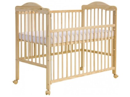 Dětská postýlka Scarlett ALEK - přírodní (borovice) - stahovací bočnice - 120 x 60 cm