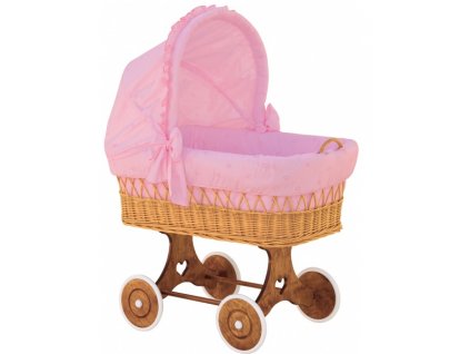 Boudička ke košíku pro miminko - Scarlett Méďa - růžová