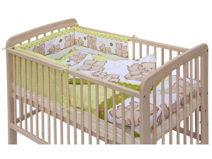 Cot bed linen 6-parts - Scarlett Matej - 100 x 135 cm - green
