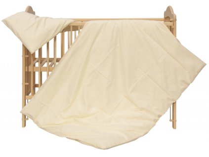 Cot bed linen 2-parts - Scarlett Blanka - beige 100 x 135 cm