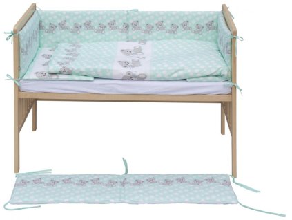 10-part cot bed linen - Scarlett Kuba - turquoise 100 x 135 cm