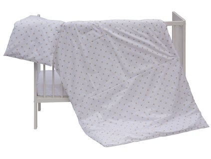 Cot bed linen 2-parts - Scarlett Little star - 100 x 135 cm - beige