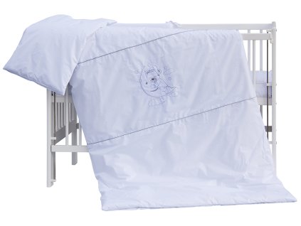 Cot bed linen 2-parts - Scarlett Peta - 100 x 135 cm - white