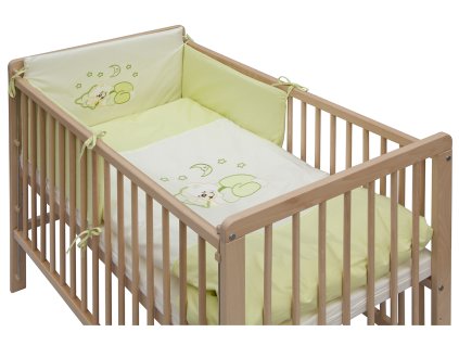 Cot bed linen 6-parts - Scarlett Little moon - 100 x 135 cm - green