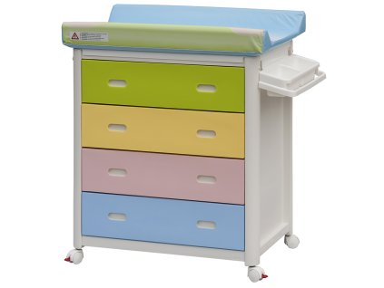 Changing plastic commode with tray Scarlett ARIEL - colour