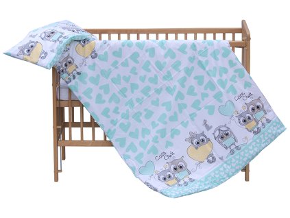 Cot bed linen 2-parts - Scarlett Kulisek - 100 x 135 cm - green