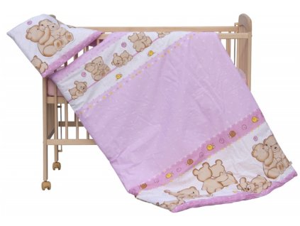 Cot bed linen 2-parts - Scarlett Matej - 100 x 135 cm - pink