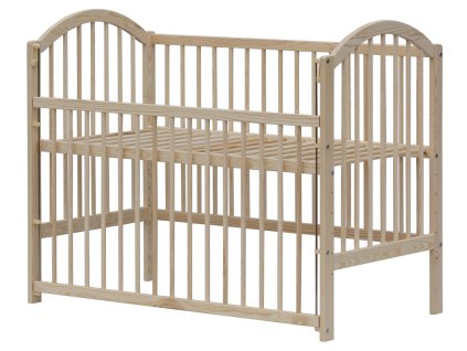 Baby cot with retractable side - Scarlett ALENKA ECO natural (pine) - 120 x 60 cm