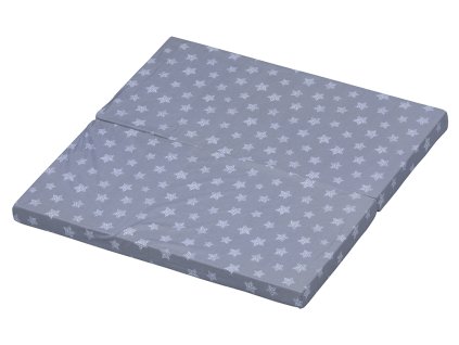 Playpen mattress Bela - Little Star - grey, 100 x 100cm