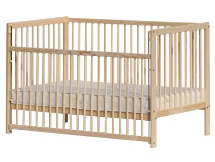Baby cot - Scarlett DOMINIK natural ECO (pine), retractable sides - 140 x 70 cm