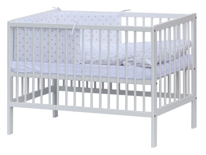 Baby cot with complete equipment Scarlett 120 x 60 cm - Little Star - beige