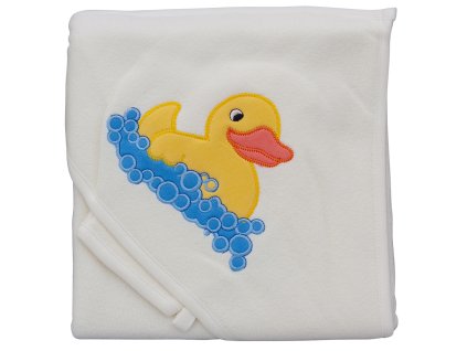 Terry towel - Scarlett Duckie with hood - beige