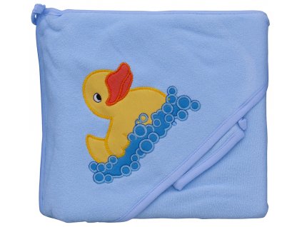 Terry towel - Scarlett Duckie with hood - blue