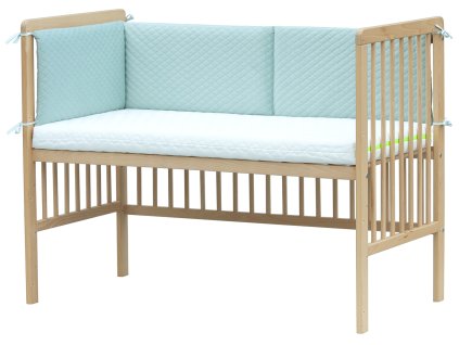 4-Piece Cot Mantle - Scarlett Stitched -180 x 30 cm - turquoise
