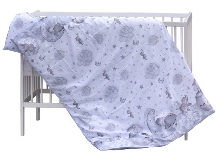 Cot bed linen 2-parts - Scarlett Lucy - 135 x 100 cm - grey