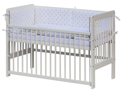 Baby cot with complete equipment Scarlett 120 x 60 cm - Little Star - beige