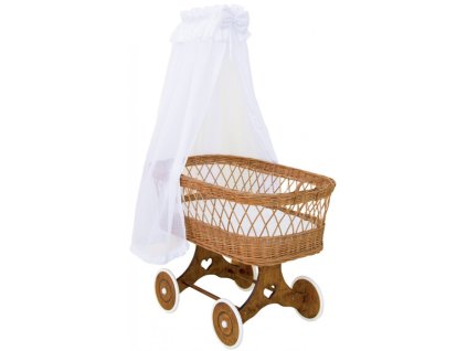 Scarlett mosquito net - for Moses basket and cradle - white