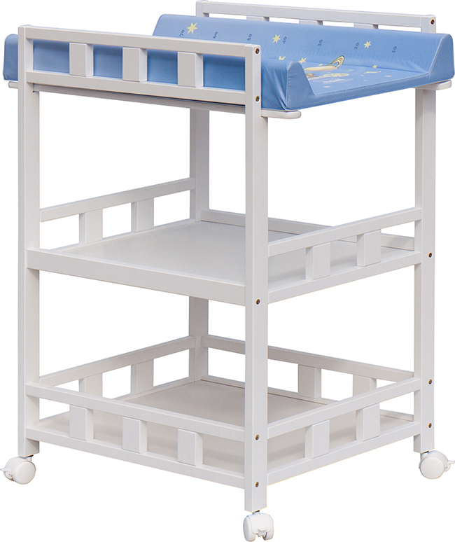 Přebalovací pult Buno Bílý - Galaxy - Modré Scarkett