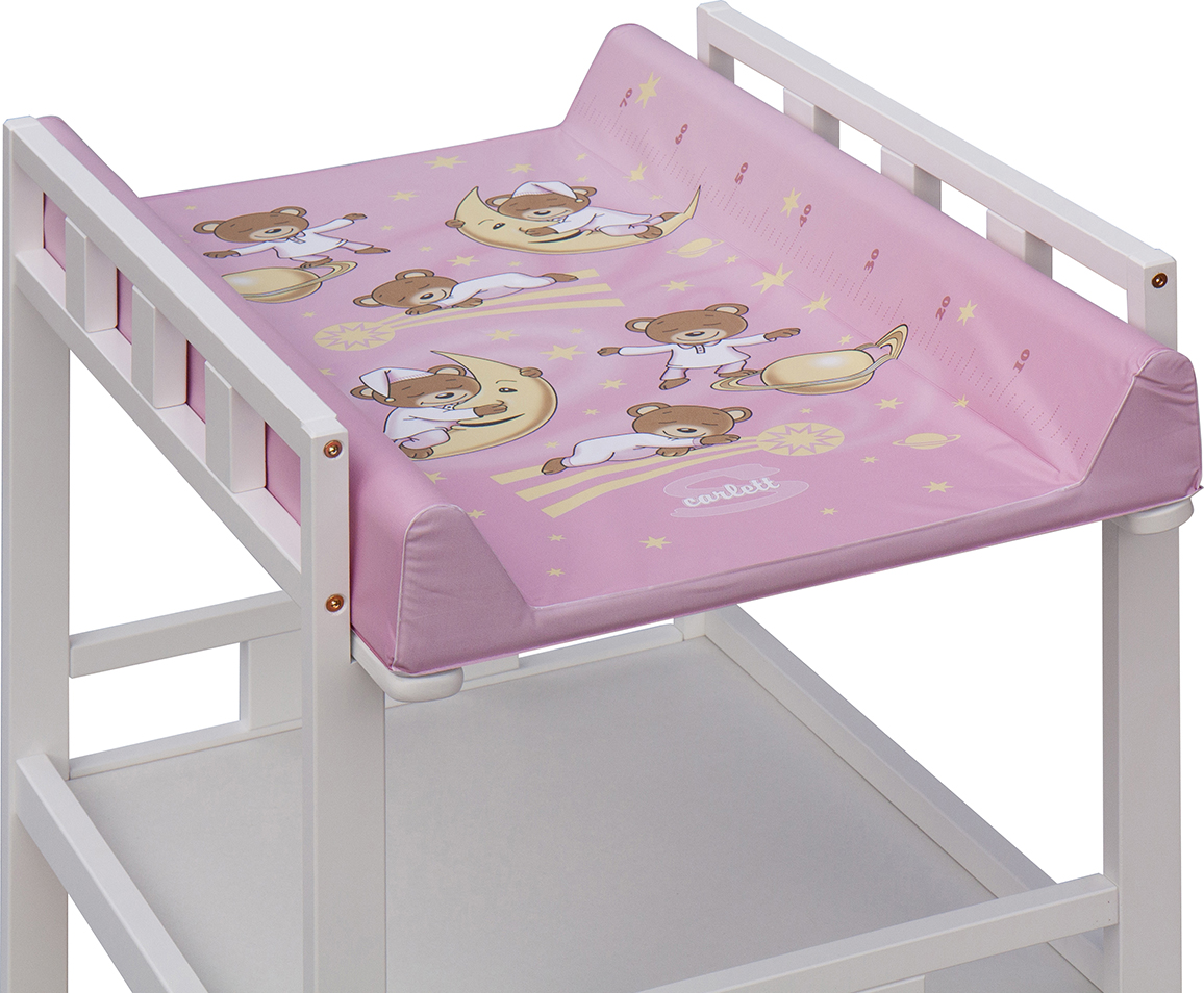 Přebalovací pult Buno Bílý - Galaxy - Růžové Scarkett