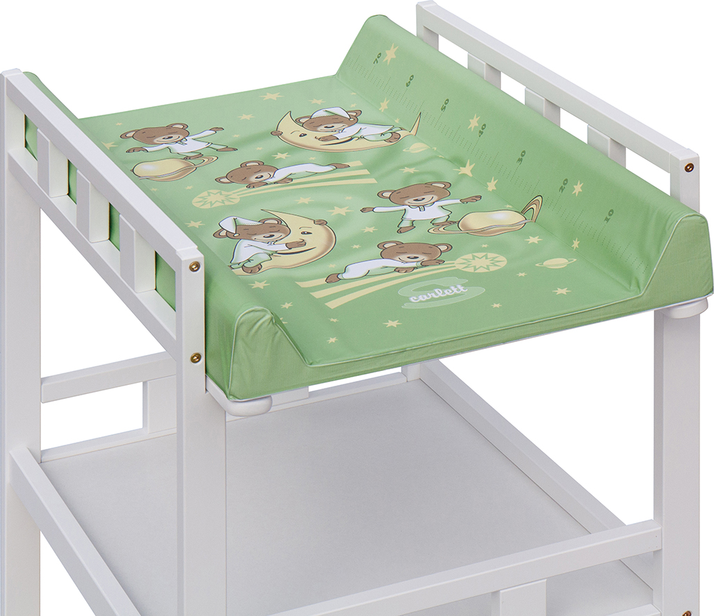 Přebalovací pult Buno Bílý - Galaxy - Zelené Scarkett