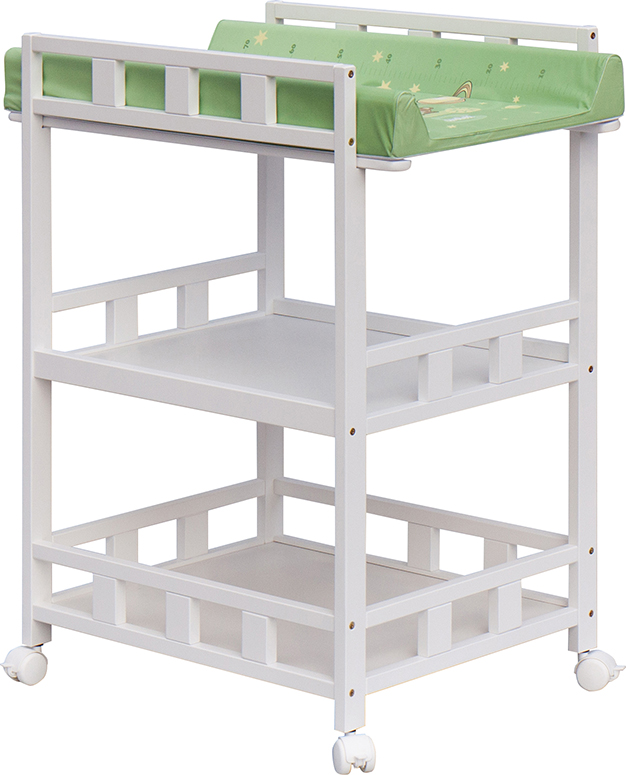 Přebalovací pult Buno Bílý - Galaxy - Zelené Scarkett