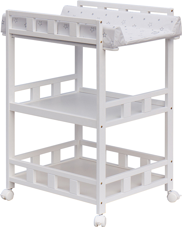 Přebalovací pult Buno Bílý - Hvězdička - Bílá Scarkett