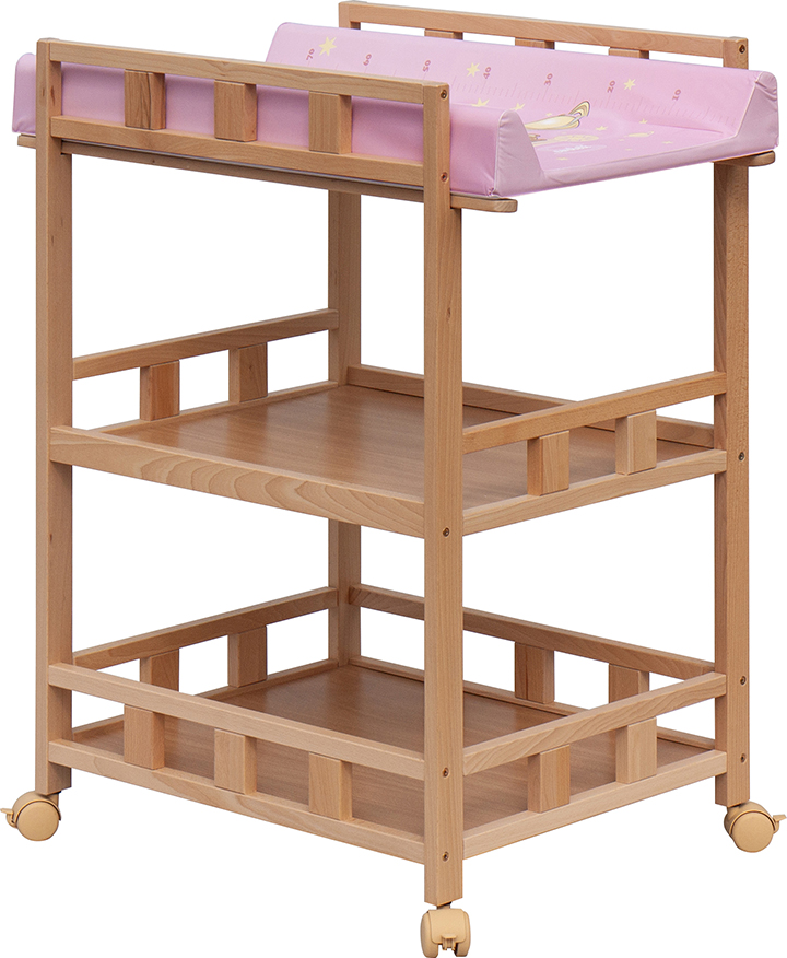 Přebalovací pult Buno Přírodní - Galaxy - Růžové Scarkett