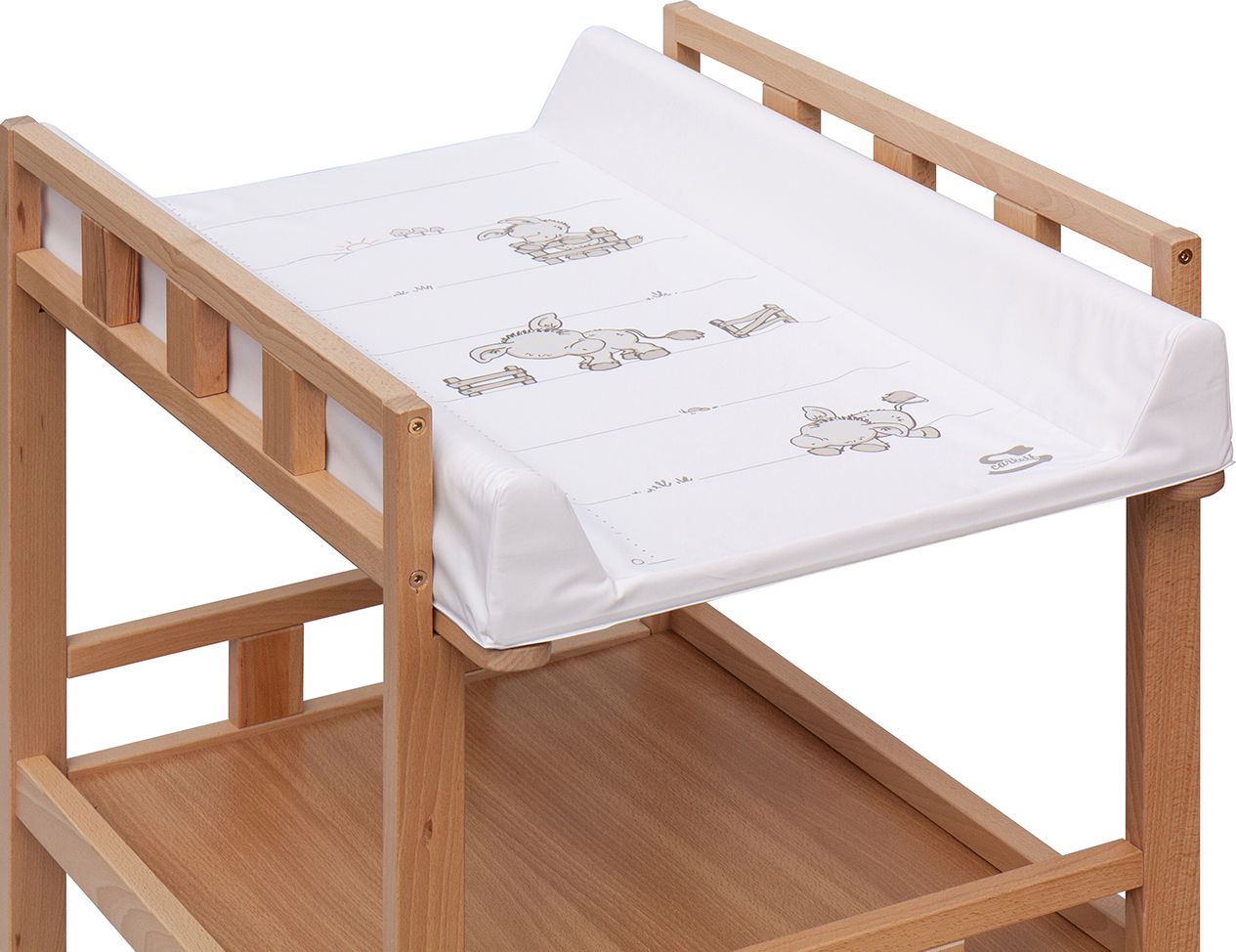 Přebalovací pult Buno Přírodní - Oslík - Bílý Scarkett