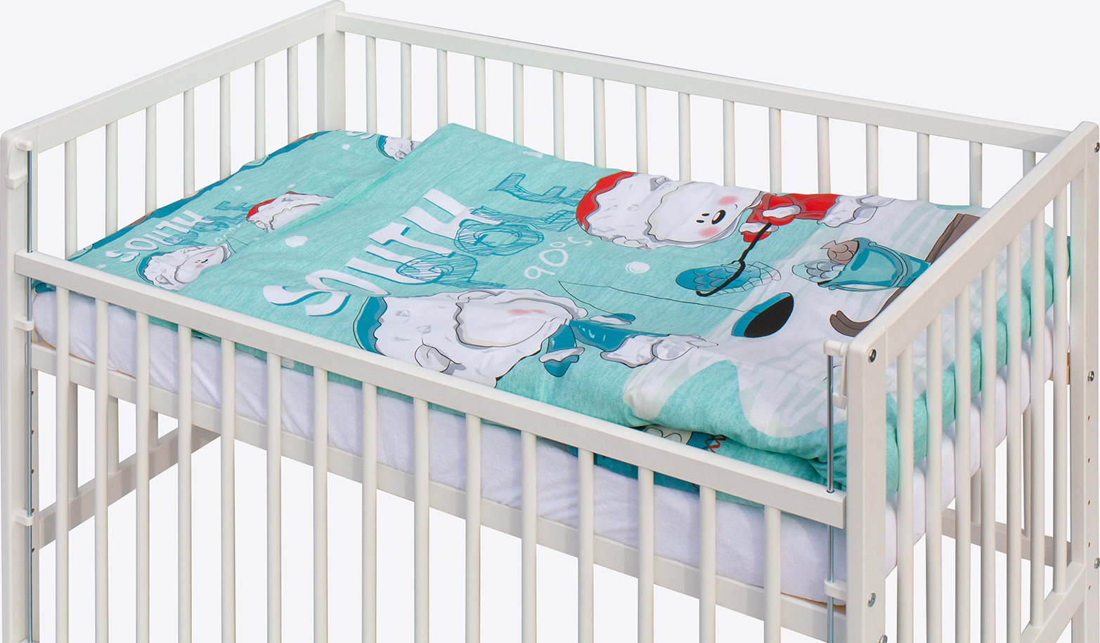 Scarlett, Dětská postýlka s kompletní výbavou Scarlett 120 x 60 cm - Ledy