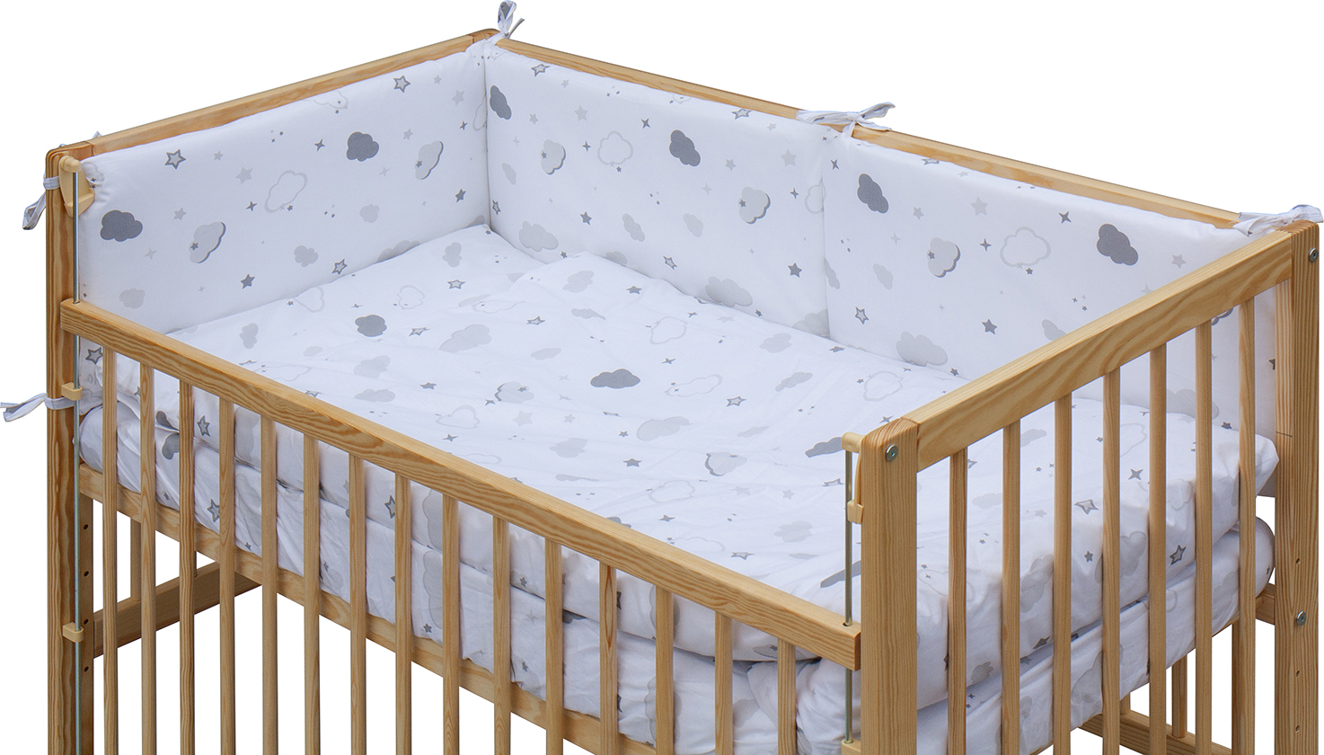 Scarlett, Dětská postýlka s kompletní výbavou Scarlett 120 x 60 cm - Krena