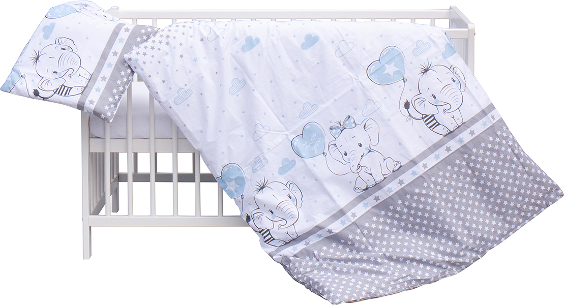 Dětská postýlka s kompletní výbavou Scarlett Gusto 120 x 60 cm - modrá