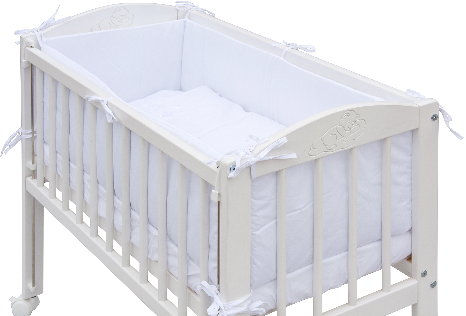 Povlečení do postýlky 7dílné - Scarlett Martin - do postýlky Scarlett Baby - 90 x 41 cm - bílé