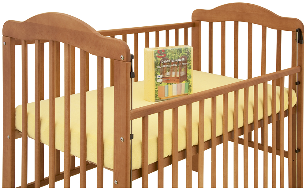 Prostěradlo do dětské postýlky froté Scarlett LUX žluté 120x60 cm