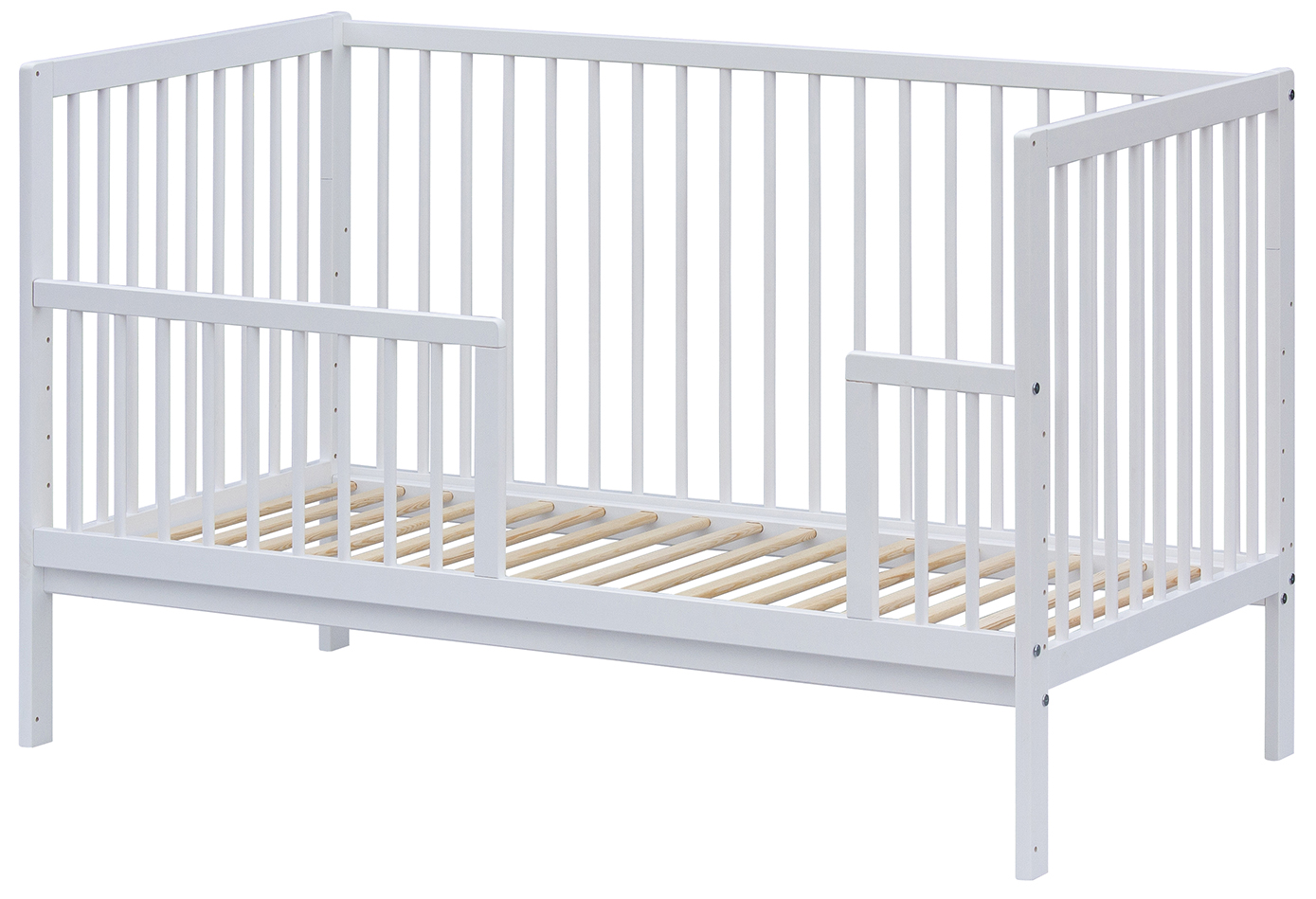 Válendová bočnice Kacper / Dominik – bílá, k dětské postýlce 140 × 70 cm