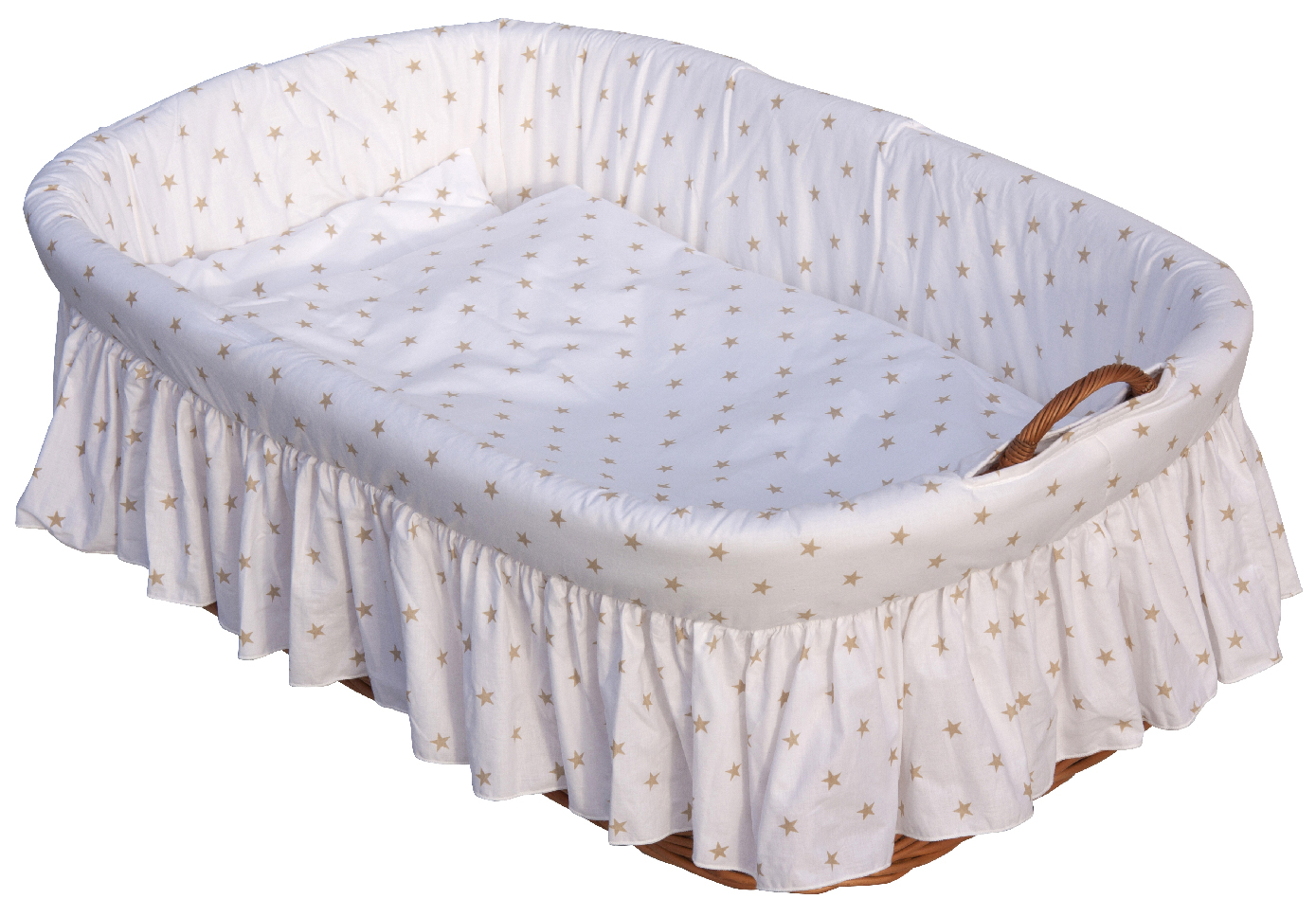 Scarlett, Mojžíšův košík s podvozkem pro miminko Scarlett Hvězdička - béžová